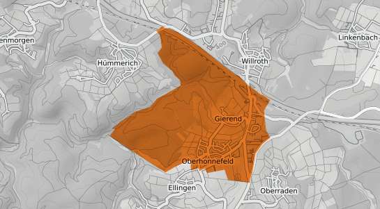 Mietspiegelkarte Oberhonnefeld Gierend